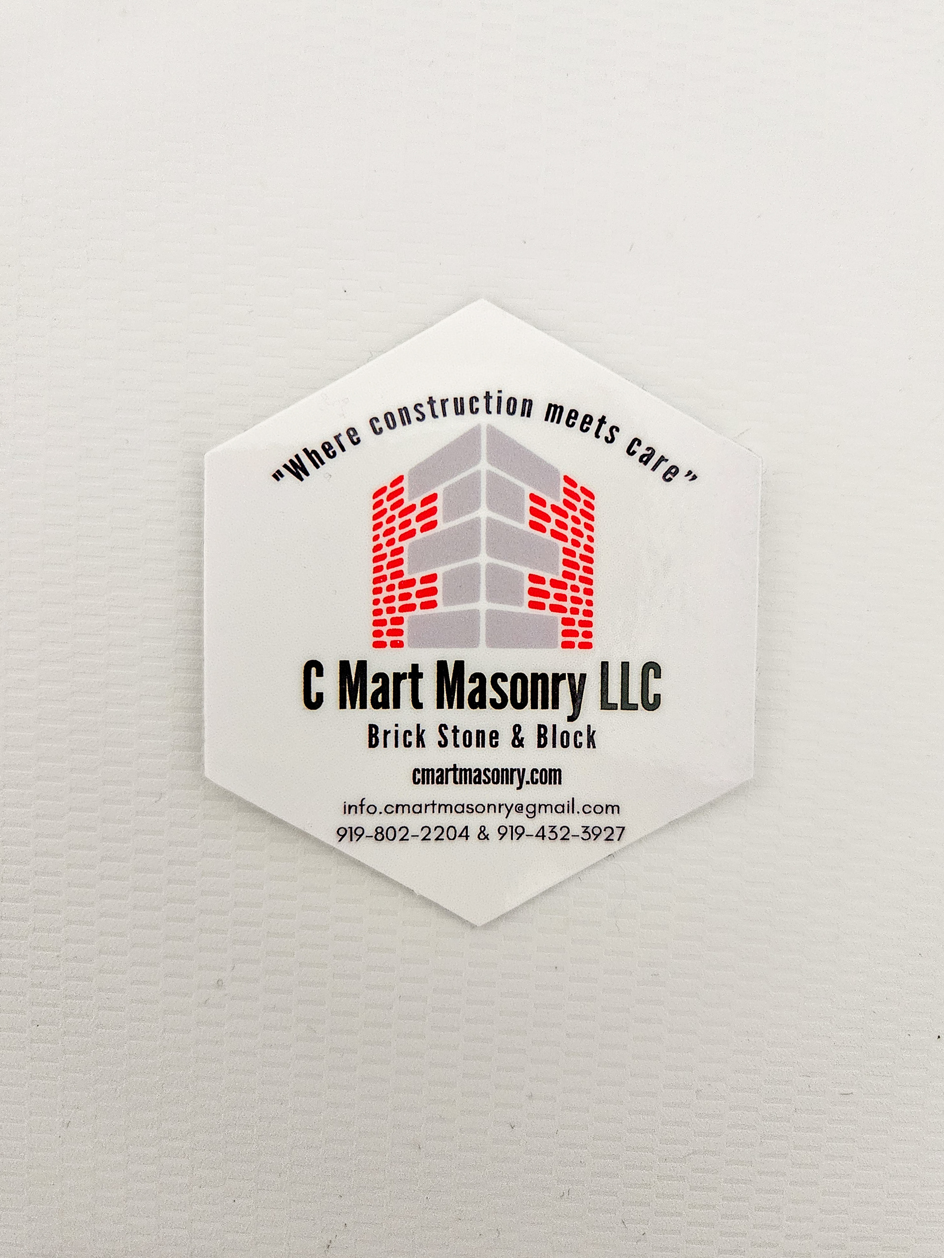 Custom sticker for C Mart Masonry